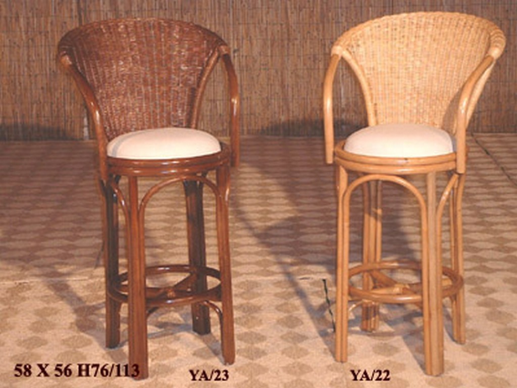 Sgabelli bar bambu rattan